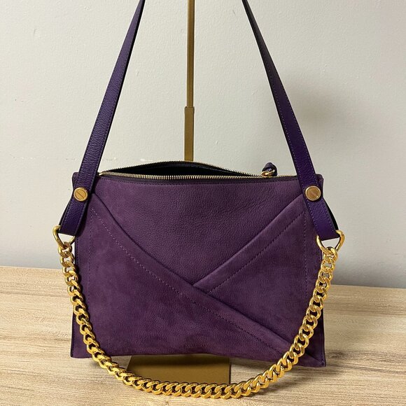 Mulberry M Zipped Amethyst Nubuck Bag - Picture 2 of 10